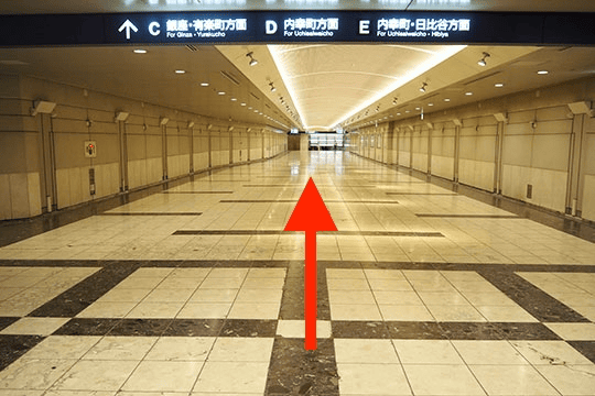 地下歩道の様子